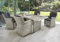 Destiny Sitzgruppe Luna 4 Sessel + Tisch 165x90x75cm, Polyrattan, Vintage weiß