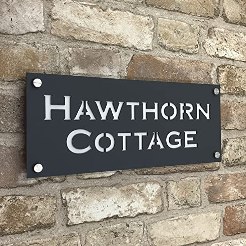 The House Sign Company - Henley House Name Plaques for Outside - Personalised Weatherproof Door Sign for Home