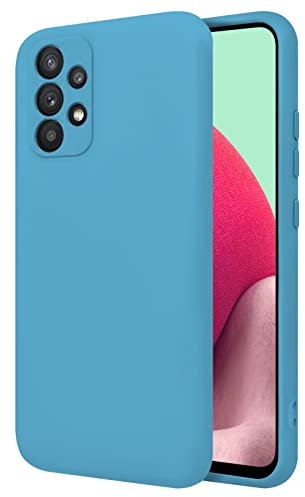 TBOC Funda Compatible con Samsung Galaxy A32 4G [6.4] - Carcasa Rígida [Celeste] Silicona Líquida Premium [Tacto Suave] Forro Interior Microfibra [Protege la Cámara] Antideslizante Resistente