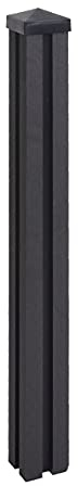 Mendler WPC-Pfosten Sarthe-WPC-Zaun, Pfeiler Pfahl, Stecksystem - 98cm, anthrazit