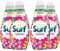4 Pack of Surf Tropical Lily Concentrated Liquid Detergent 648ml, 24 washes with Long Lasting Fragrance and Natural Essential Oil, For Burst of Uplifting Fragrance