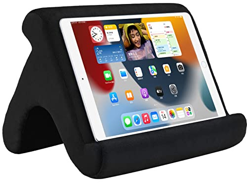 SAMHOUSING Tablet Pillow Stand - 3 Viewing Angles, Compatible with Tablets, Phones & iPad Pro 9.7, 10.5, 12.9 Air Mini 4, Kindle, E-Reader & Books (Black)