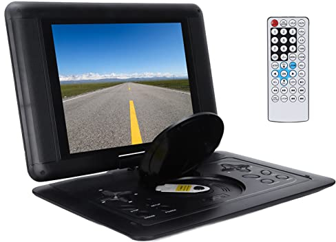 Zunate Tragbarer DVD-Player, 12,0 Zoll Großer HD-Bildschirm, 270-Grad-Drehbildschirm Kleiner TV-Auto-DVD-Player, Unterstützt(EU)