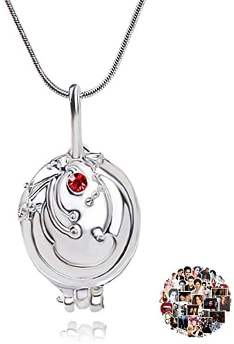 YouU 21 Stück The Vampire Halskette Schmuckset Elena Gilbert Öffnung Eisenkraut Medaillon Katherine Halskette für Fans Cosplay Modeschmuck mit Aufklebern