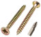 Lot de 300 vis à bois en acier zingué jaune 3,5 x 40 mm Vis à panneaux d'aggloméré Vis universelle Pozi Tête fraisée (300, 3,5 x 40 mm)