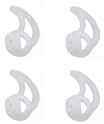 Silicone Fin Ear Mold for Two Way Radio Earpiece Replacement Earmold Earbud Tips for Surveillance Police Earpiece Coil Tube Headset (2 Pair Fin Small Right Ear)