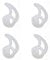 Silicone Fin Ear Mold for Two Way Radio Earpiece Replacement Earmold Earbud Tips for Surveillance Police Earpiece Coil Tube Headset (2 Pair Fin Small Right Ear)