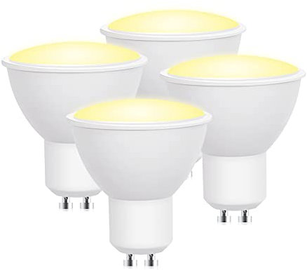 Bonlux 5W Dusk to Dawn Light Bulbs, GU10 Energy Saving Sensor Light Bulbs, 40W Equivalent, Smart Auto On/Off, Warm White 2700K, Dusk Till Dawn Bulb, Security Lighting for Porch, Hallway, 4Pack