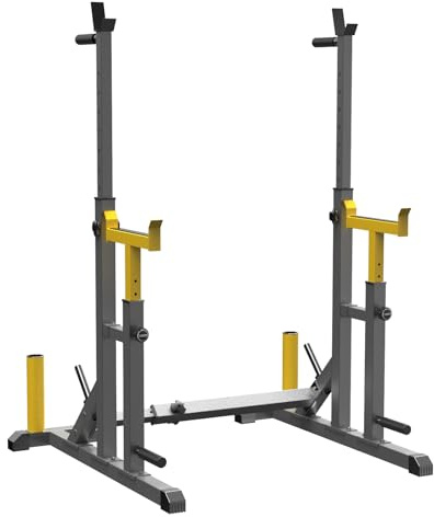 K KiNGKANG Adjustable Squat Rack,Multi-Function Barbell Rack for Weight Lifting and Home Gym Fitness Workout Portable Squat Bench Press,Load 690LBS