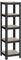 SONGMICS Standregal, Bücherregal, Lagerregal, 5 Ablagen, verstellbar, 37 x 37 x 150 cm, bis 400 kg belastbar, für Küche, Wohnzimmer, Greige-schwarz GLR037B11
