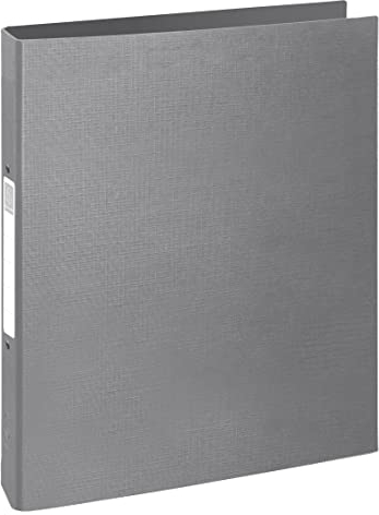 Exacompta - Ref. 54654E - Karton mit 10 Ordnern Teksto starr, 2 runde Ringe, Durchmesser 30 mm - Rücken 40 mm - Außenmaß 32 x 26 cm - Format zum Einordnen A4 - Farbe grau