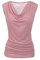 Zeagoo Elegante top da donna, pieghevole, senza maniche, con scollo a V, tunica elasticizzata, S-XXL, Colore: rosa., XXL