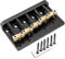 Musiclily Pro 17mm Carga Pesada Puente Bajo 5 Cuerdas con Selletas Latón y Placa Acero para Precision/Jazz Bass, Negro