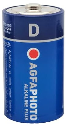 AgfaPhoto Batterie alcaline Plus Mono D LR20 (1,5 V, 12) - Lunga durata, ideali per lampade, radio, giocattoli e altro ancora, prestazioni affidabili e costanti, uso domestico e professionale
