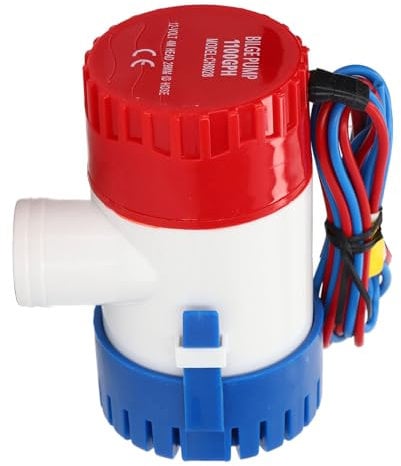 EBTOOLS Bilge Pump 12V Electric Marine Water Pump 29mm ID Hose Submersible Boat Water Pump Bilge Pump for Boat Caravan RV Submersible 29mm ID Hose Boat Bilge Water Pump, EBTOOLSXRCDT52EWH