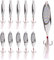 Metal Spoon Fishing Lures 10pcs Spinner Baits for Trout Bass Salmon Freshwater Saltwater with Feather Treble Hook 5g-28g (10g-10pcs)