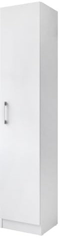 Armoire, Placard de Rangement avec 1 Porte Coloris Blanc - Longueur 35 x Profondeur 32 x Hauteur 170 cm