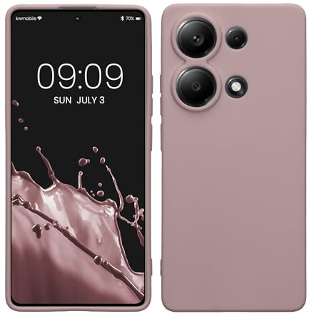 kwmobile Housse Compatible avec Xiaomi Redmi Note 13 Pro 4G Coque - Housse de téléphone en TPU avec Protection Appareil Photo - Nude Lilac