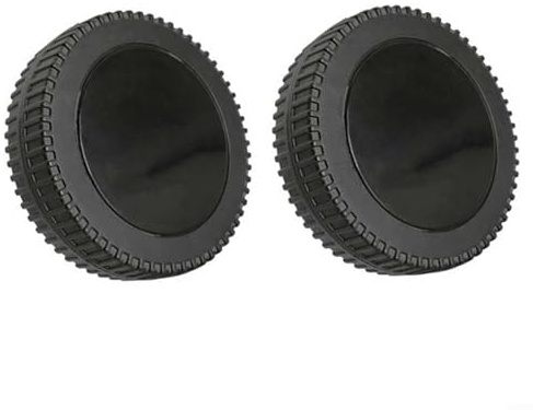 15,2 cm große Grill-Räder, Ersatzteile, 2 Stück, Kunststoff, multifunktionale Grill-Räder (schwarz + schwarze Radabdeckung)