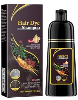 Sofort Haarfarben Shampoo 3 In 1, Haarfarbe Shampoo für Männer und Frauen (100ml Braun)