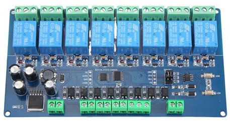 Jeenuuder Modbus-Rtu 8-Kanal-Relaismodul Modbus RTU 8 Schaltereingang RS485-Kommunikation TTL Langlebig Einfache Installation