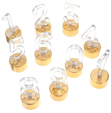 ULDIGI Zahlenkerzenlampe Dekorative Geburtstagslampe Rauchfreies Licht Led-licht Flammenlose Lichter