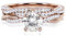 9k/14k/18k Rose Gold Moissanite Engagement Rings Set for Her, 1ct Round Cut Moissanite Twisted Infinity Ring Weddings Anniversary Jewellery Bridal Gifts for Women