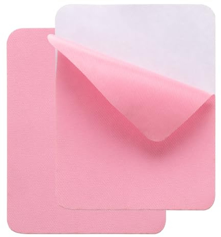 sourcing map 2 Pcs Self-Adhesive Repair Patches 9.5 x 12.5 cm Waterproof Twill Fabric Repair Patch Tape Washable Repair Patch Kit for Down Jackets Clothes Tents Umbrellas Bags, Pink
