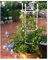Obelisk-Rankgitter aus Edelstahl, für Kletterpflanzen, einfache Montage, hitzebeständig, 35 x 180 cm, Weiß