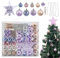Daniel James 50-Piece Christmas Baubles Set – Shatterproof Hanging Baubles with Bead Chain & Star Tree Topper - Christmas Tree Decorations & Xmas Ornaments - Blush Pink