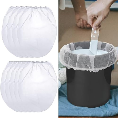 9 sacchetti per colino per vernice, colino da 3,5 litri, setacci e colini, sacchetti con apertura superiore elastica per pittura idroponica da giardinaggio