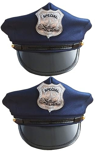 OATIPHO 2St Hut the hallow halloween mitgebsel secruity susseskeiten die bescherung Partykostüme lebhafte Polizeimützen Offiziersmütze Dekoratives Accessoire Britische Bobby-Mütze Stoff
