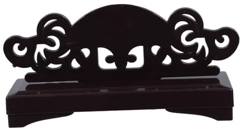 Gatuida Vintage Classic Fan Stand Hand Fan Holder Base Round Plastic for Display