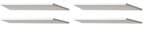 Forte Ohio Einlegböden 2-er Set, Holzwerkstoff, Grau, 57.7 x 1.5 x 32 cm für Mehrzweckschrank (Packung mit 2)