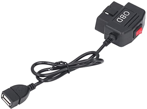 TARSHYRY OBD Power Cable, Dash Cam Power Adapter Dash Cam Cable with Switch 48cm/18.9in OBD Adapter ACC Mode Low Voltage Protect for Camera Phone Charging