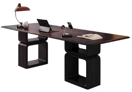ZENGXJYCQINGJIANG Gaming Desk Modern Spacious Oak Executive Desk, Minimalist Chic Home Office Laptop PC Workstation(M)