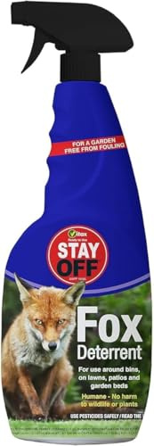 Stay Off Fox Deterrent Spray – 750ml, Safe and Non-Toxic Outdoor Repellent for Gardens, Yards, and Property, Protects Plants and Property from Foxes