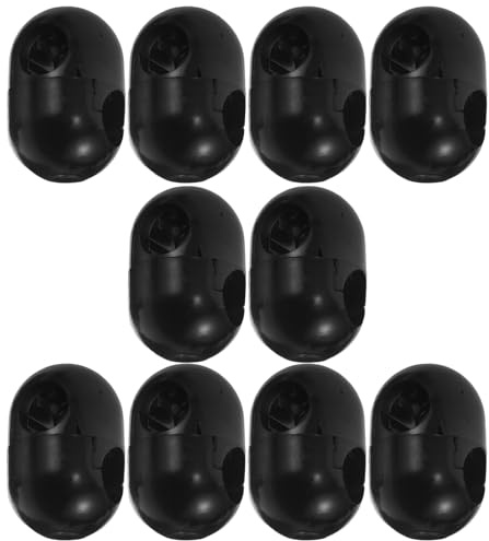 WOONEKY 10 Stück Teiliges Kletterseil Verbinder Steckverschluss Schwarz Robuster Outdoor Seilclip für Klettergerüst Spielplatz Fitness und Abenteuerspielgeräte Vielseitig Einsetzbar und