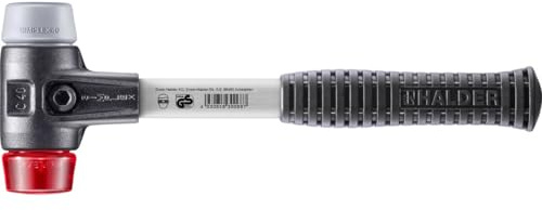 SIMPLEX-Schonhammer, TPE-mid/Plastik; mit verstärktem Tempergussgehäuse und Fiberglasstiel | D=40 mm | 3736.040