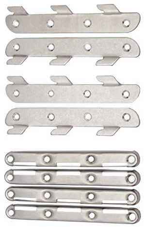 Edelstahl Möbelverbinder in 2 Längen Bettverbinder Bettwinkel Eckwinkel Winkel Bettbeschlag Verbinder (140mm)