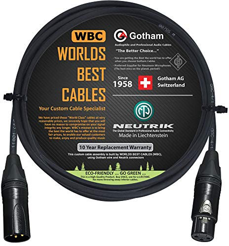 WORLDS BEST CABLES – Gotham GAC-4/1 – Star Quad Mic Cable – 1 Meter with Neutrik Gold XLR Plugs