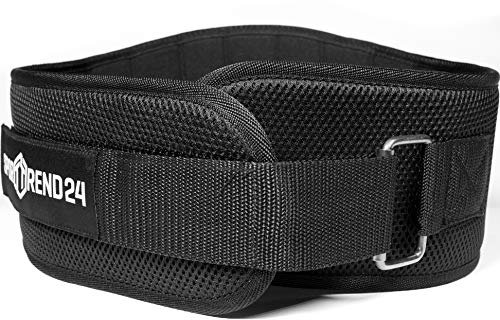 Sporttrend 24® Gewichthebergürtel in schwarz 20 und 25cm Breite | für Krafttraining, Bodybuilding, Gewichtheben (Schwarz, 120cm)