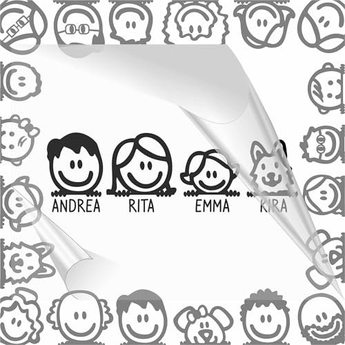 Adesivi prespaziato personalizzato famiglia cucù, tanti soggetti disponibili per creare la tua famiglia