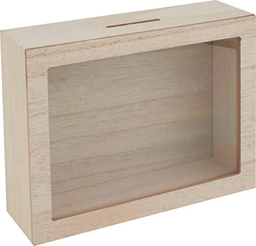 VBS Spardose mit Sichtfenster 20 cm x 15 cm x 6 cm