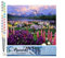 Figured'Art Peinture par Numéro Adulte Fleurs et Lac au pied de la Montagne - Activité Manuelle Kit de Loisir Créatif DIY Numéro d'art Complet - 40x50cm sans châssis en Bois