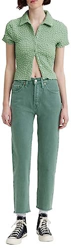 Levi's Women's 501 Crop Jeans, Misty Silver Pine, 26W / 28L