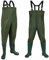 Jiubiaz Wathose 70D Nylon Composite PVC Angelhose, mit rutschfesten Gummistiefeln, Teichhose, Hochwasserhose, geeignet für Baustellen, Angeln, Bauernhöfe, Gärten（L）