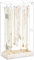 mepure Jewellery Stand, Jewellery Organiser w/Velvet Tray, Dustproof 24 Hooks Necklace Holder Storage, Clear Necklace Display Stand for Bracelets Chains Earrings Rings