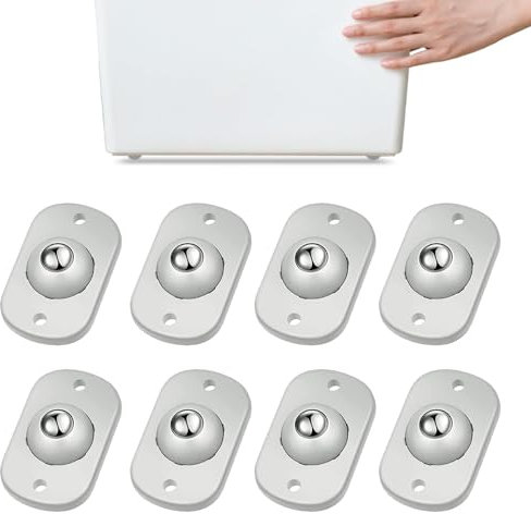 Minirruedas autoadhesivas para utensilios de cocina, ruedas universales giratorias de 360°, ruedas adhesivas para bricolaje, cubo de basura, caja de almacenamiento, pequeños aparatos (8, gris)