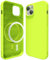 oakxco Silicone Case for iPhone 14/ iPhone 13 Compatible with Magsafe Magnetic Wireless Charging, Slim Thin Soft Rubber Gel with Magnet, Matte TPU Mag Cover for Women Men, Neon Green Lime